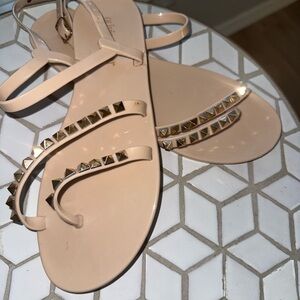 Studded Nude Sandals
